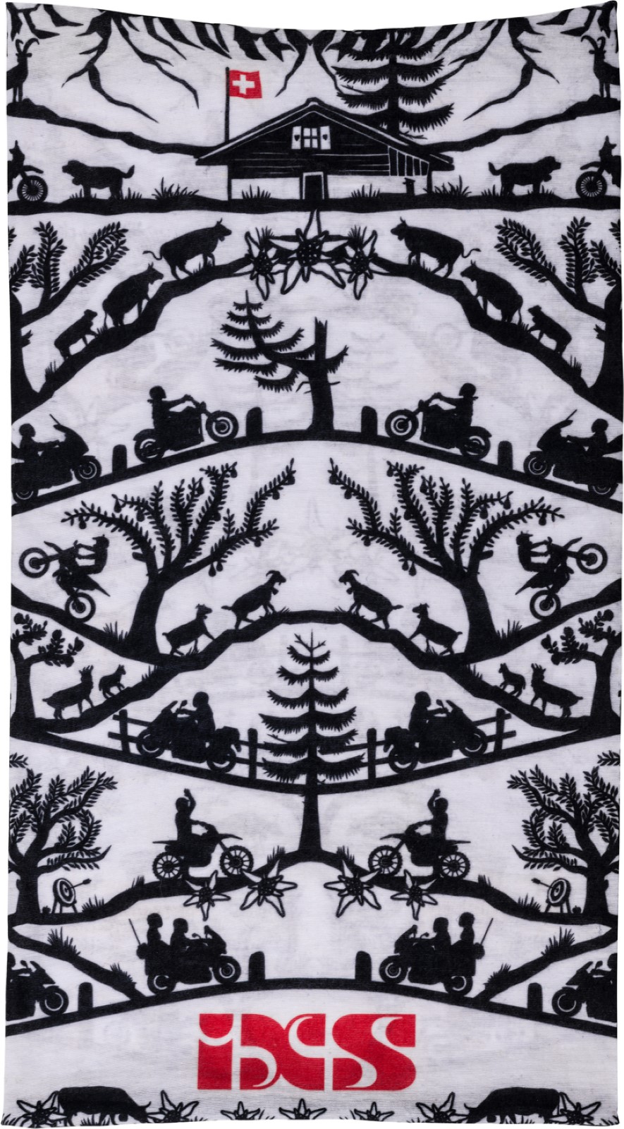 Vratna cevka Micro bela-črna 00