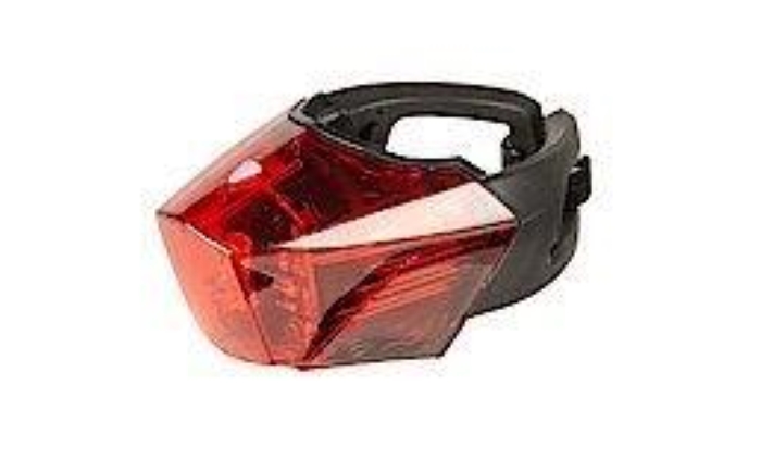 Zadnja luč Comp, LED 50h na baterije, črna