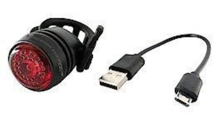 Zadnja luč Quick, led, USB, črna