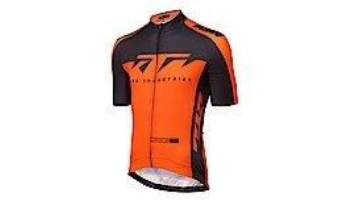 Factory Team Race dres s kratkimi rokavi, črna / oranžna, 56(S) 