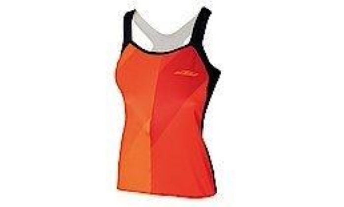 Lady Line majica brez rokavov oranžna / rdeča, 54(XS)