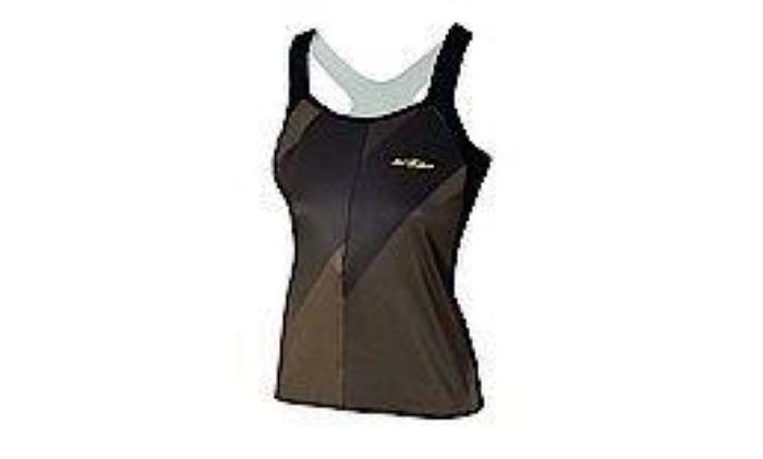 Lady Line majica brez rokavov olivno / rumena, 54(XS)