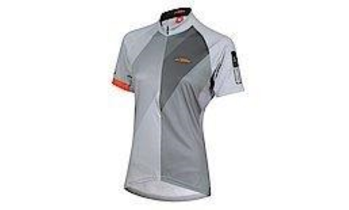 Lady Line dres s kratkimi rokavi, siva / oranžna, 54(XS)