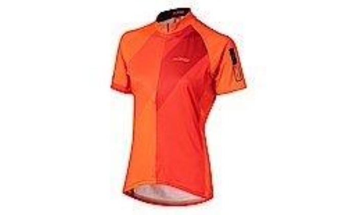 Lady Line dres s kratkimi rokavi, oranžna / rdeča, 54(XS)