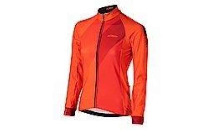 Lady Line dres z dolgimi rokavi, oranžna / rdeča, 54(XS)